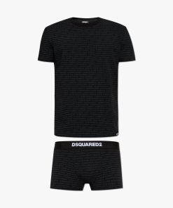 Set DSQ icon quần áo boxer và T-shirt